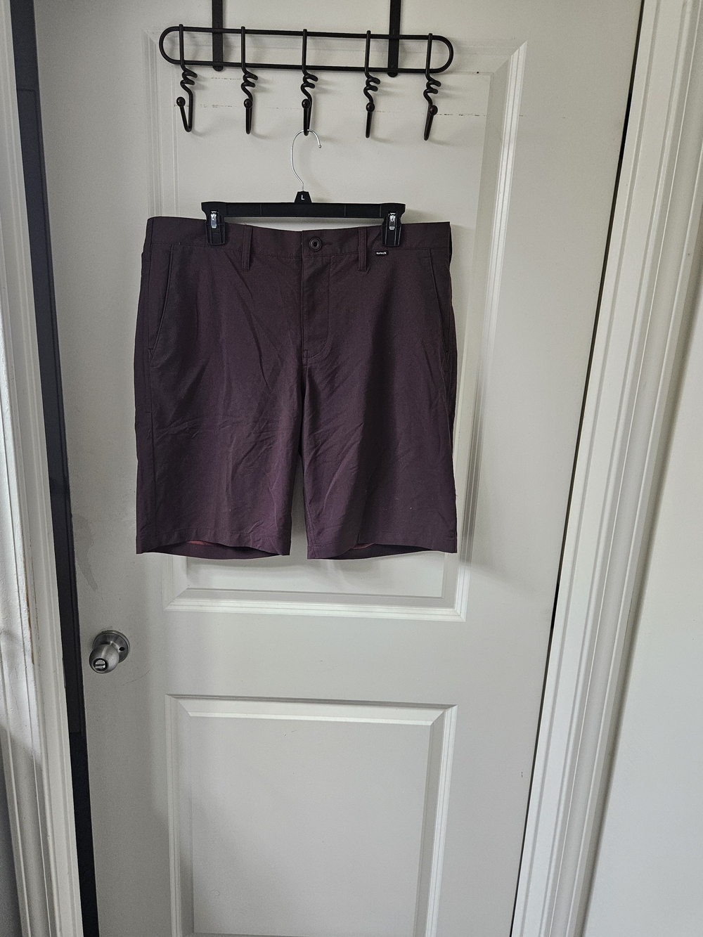 Hurley Men's Flat-Front Shorts in Plum
